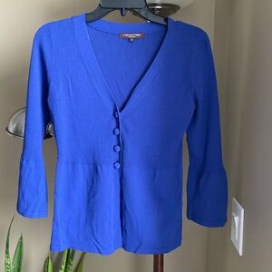 Linda Matthew’s New York, Purple Blue Sweater, Size Small
